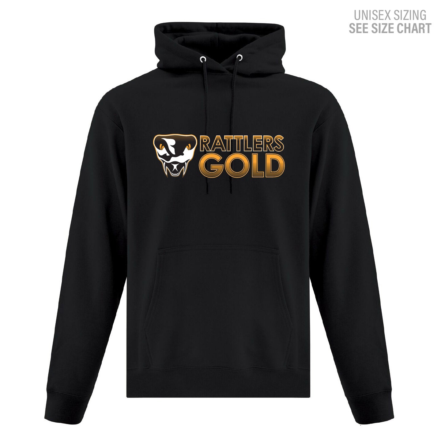 SEAVC GOLD Unisex Black Pullover Hoodie (SEAVT001-F2500)