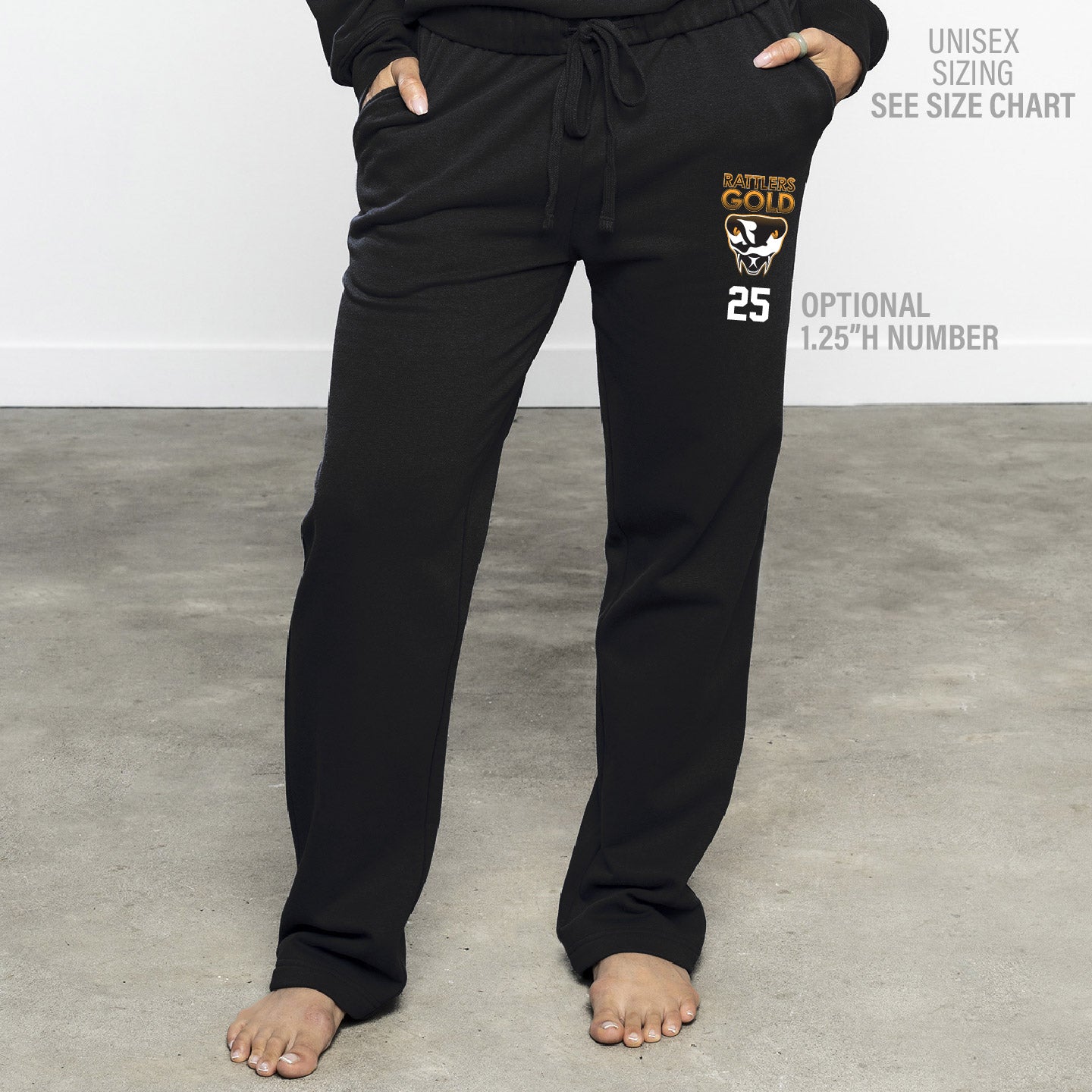 SEAVC GOLD Unisex Open Bottom Sweatpants (SEAVT003-KOI2280)