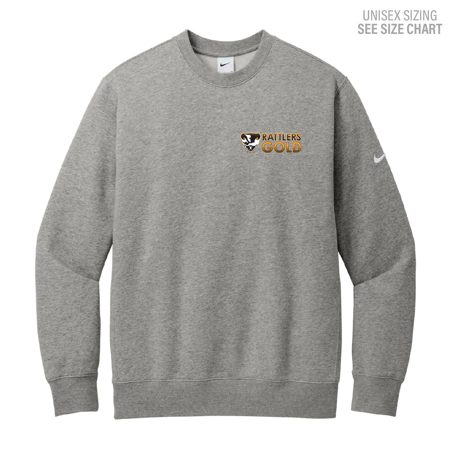SEAVC GOLD Small Logo Nike Unisex Crewneck Sweatshirt (SEAVT004-NKFD9863)