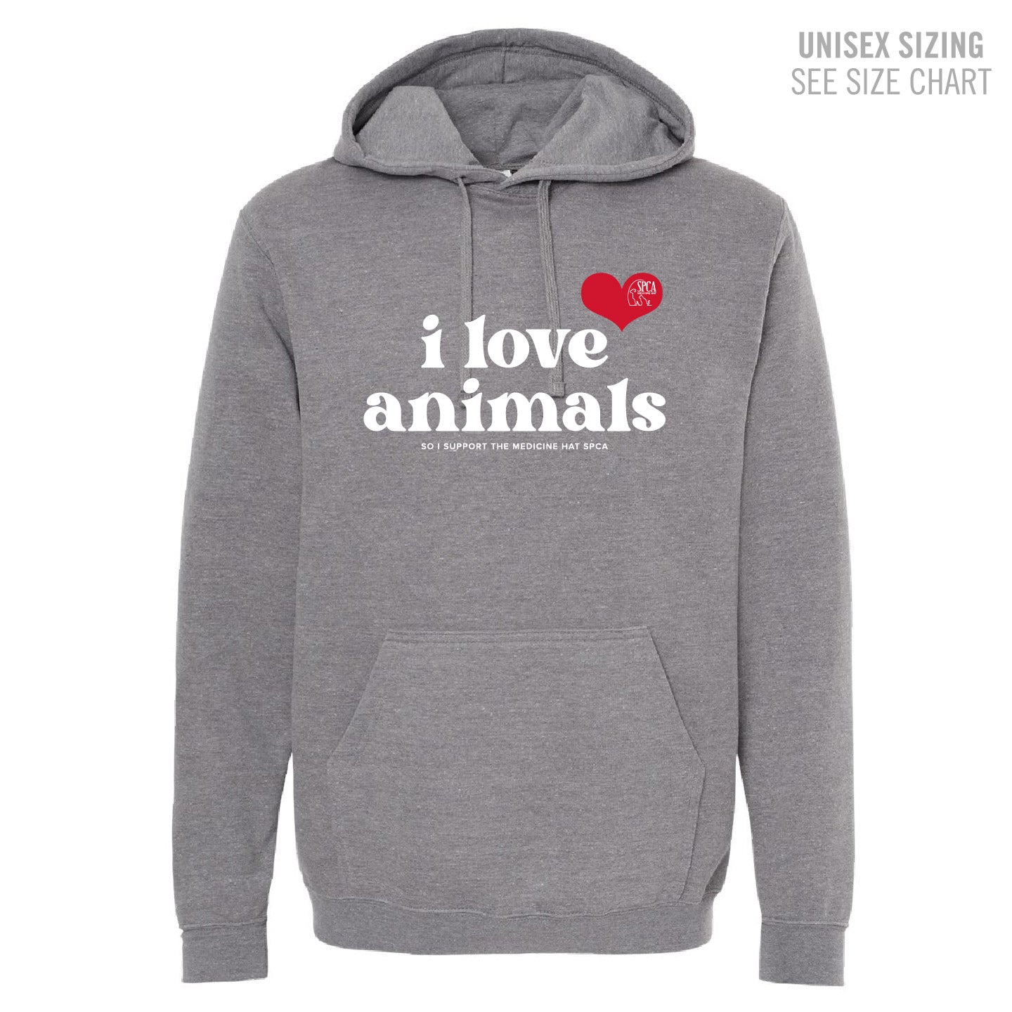 MH SPCA I Love Animals Unisex Pullover Hoodie (SPCAT019-3320)