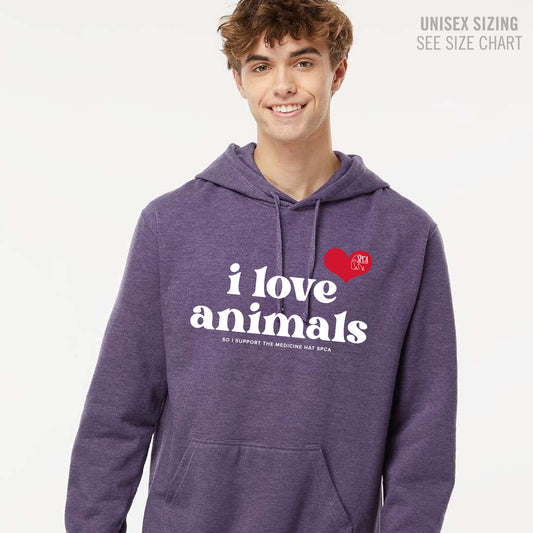 MH SPCA I Love Animals Unisex Pullover Hoodie (SPCAT019-3320)