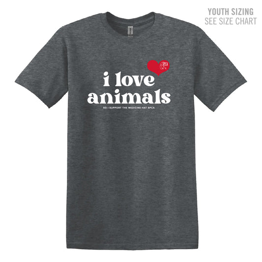 MH SPCA I Love Animals YOUTH T-Shirt (SPCAT020-5000B)