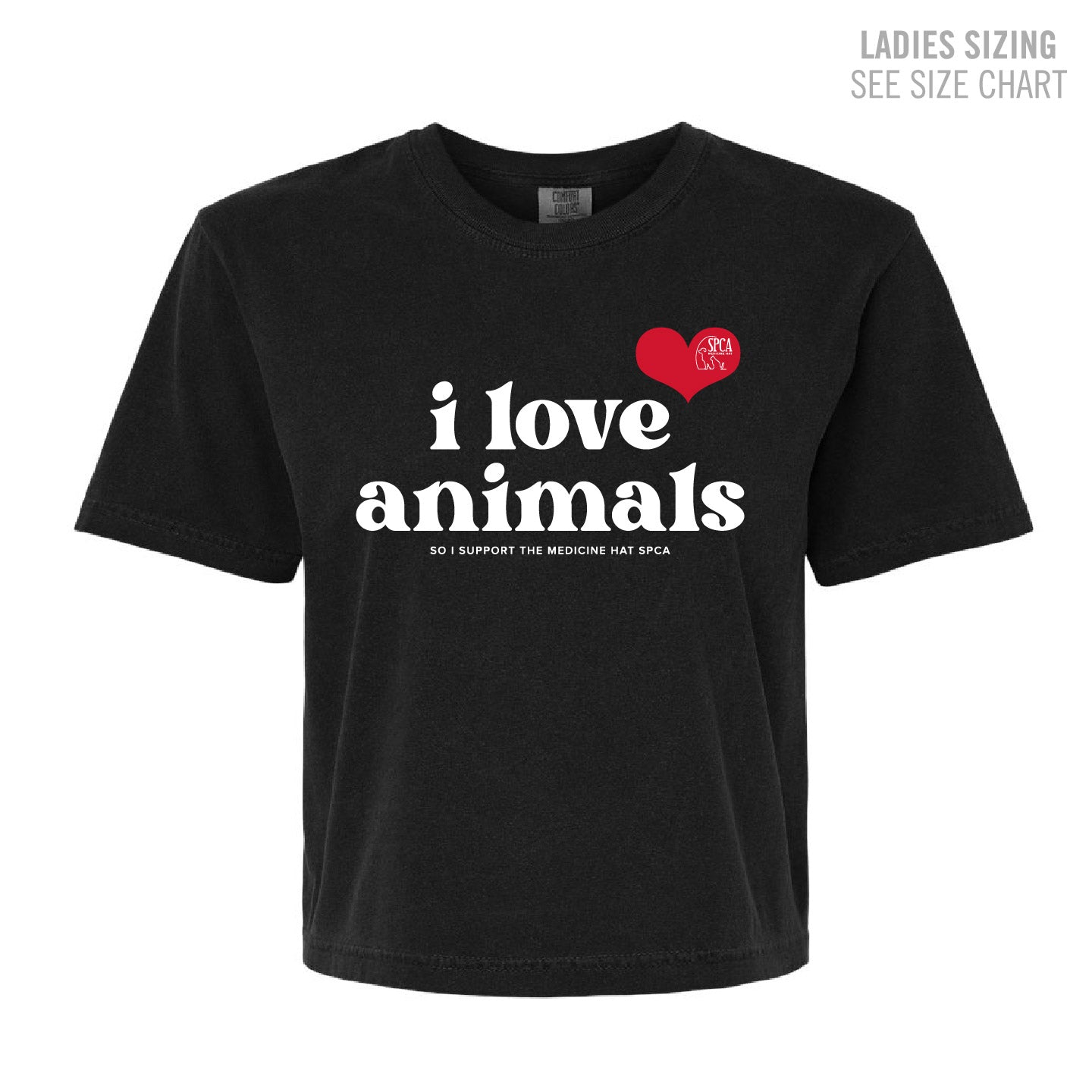 MH SPCA I Love Animals Ladies Cropped T-Shirt (SPCAT019-3023CL)