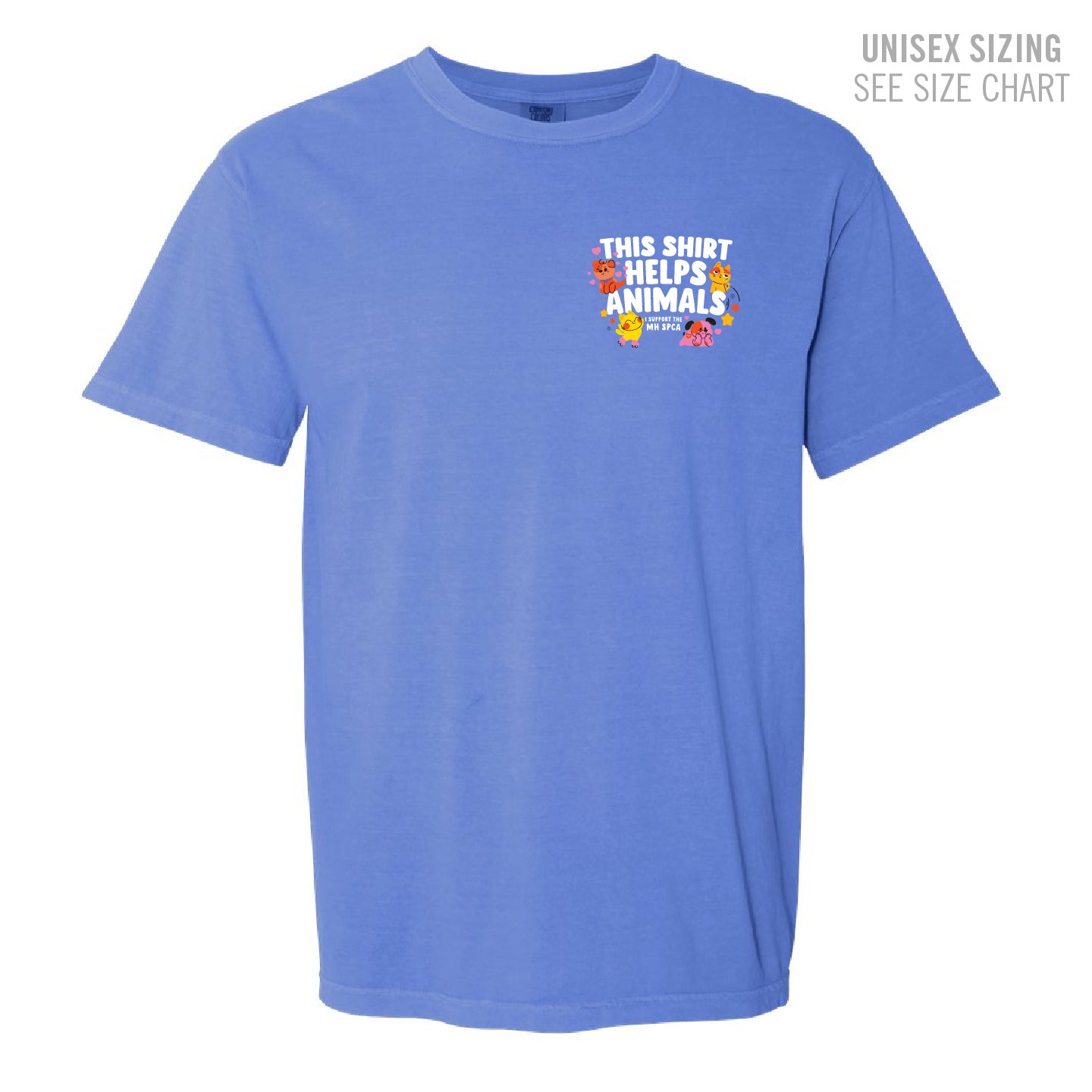 MH SPCA Helps Animals Retro Dyed Unisex Ringspun T-Shirt (SPCAT001-1717)