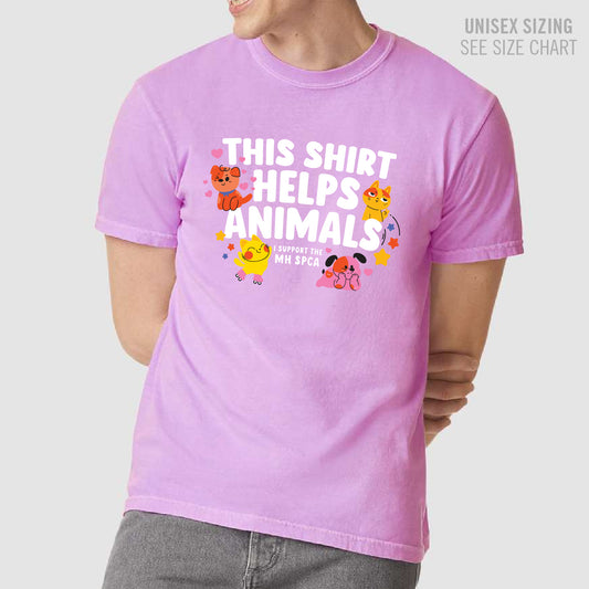 MH SPCA Helps Animals Retro Dyed Unisex Ringspun T-Shirt (SPCAT002-1717)