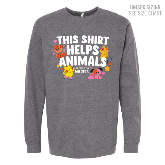 MH SPCA Helps Animals Crewneck Sweatshirt (SPCAT002-3340)