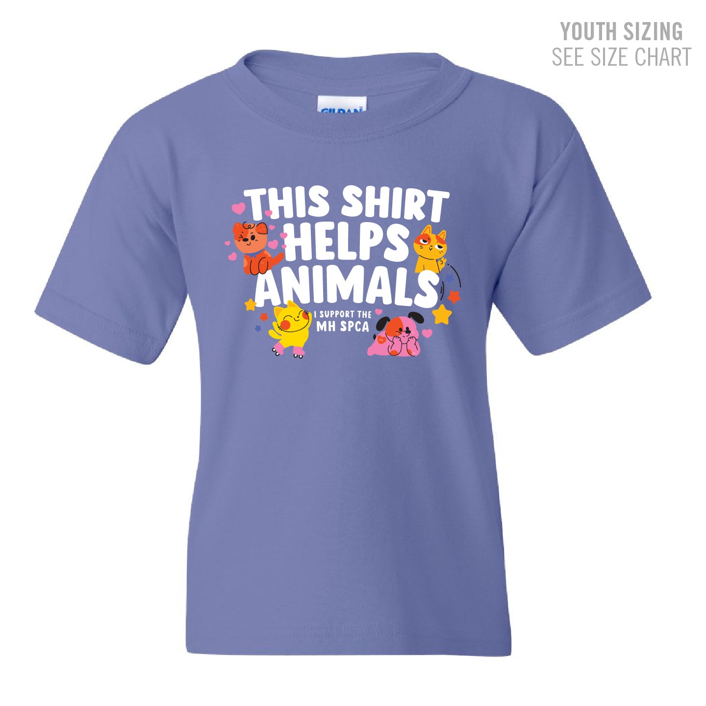 MH SPCA Helps Animals YOUTH T-Shirt (SPCAT003-5000B)