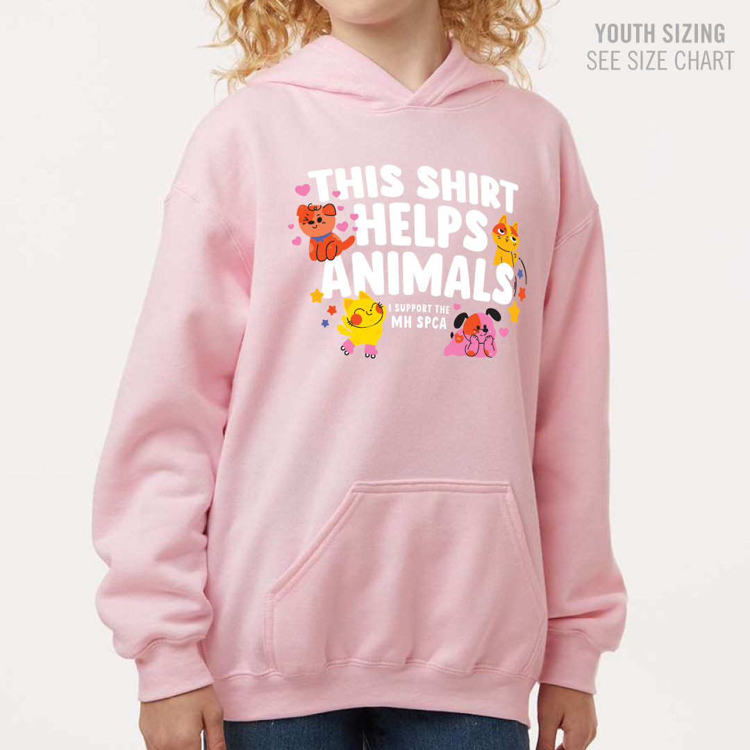 MH SPCA Helps Animals YOUTH Pullover Hoodie (SPCAT003-3322)