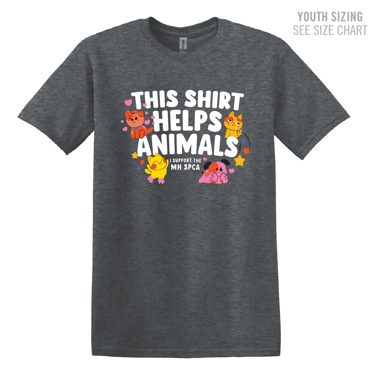 MH SPCA Helps Animals YOUTH T-Shirt (SPCAT003-5000B)