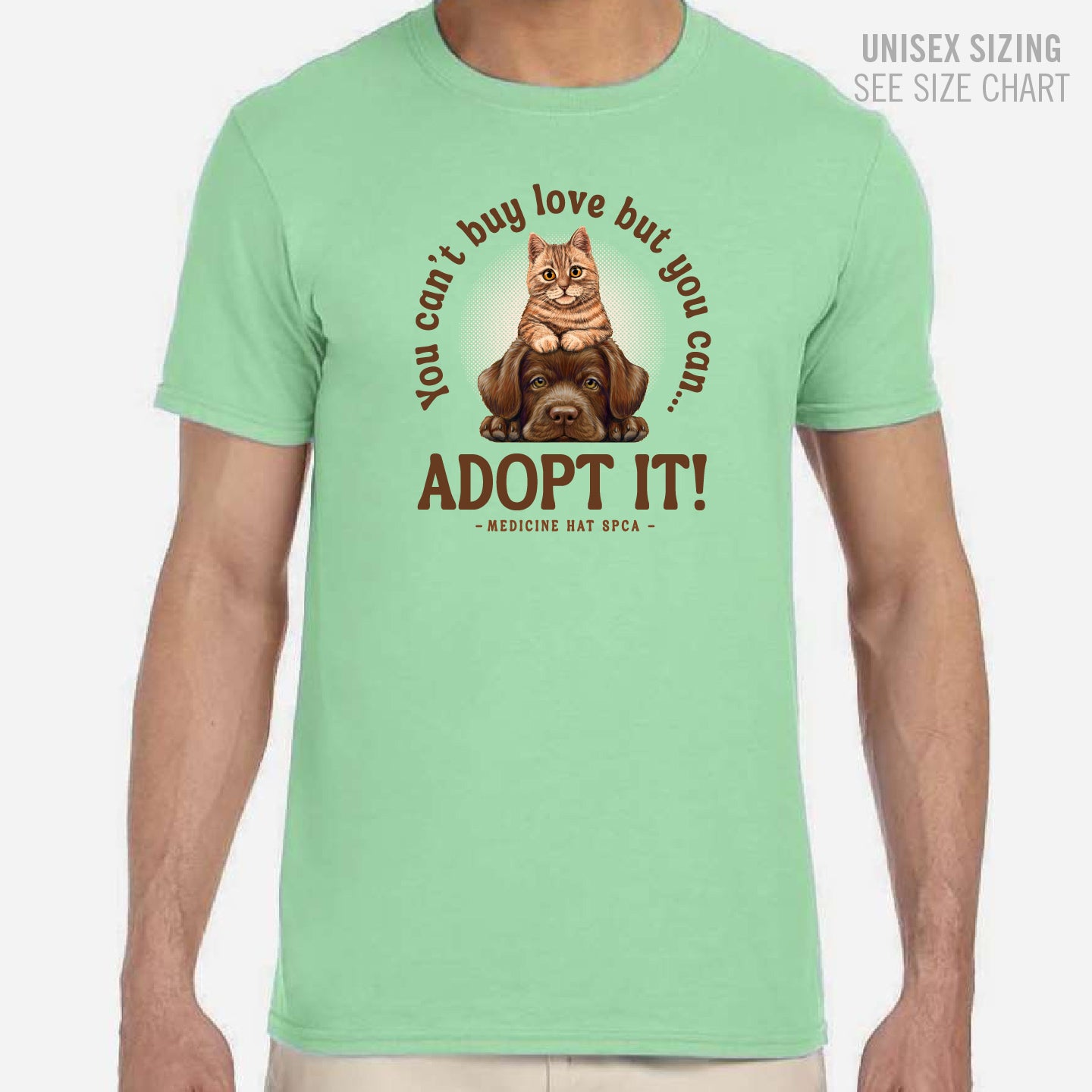 MH SPCA Adopt Love Unisex T-Shirt (SPCAT011-64000)