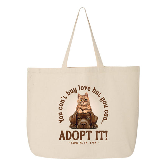 MH SPCA Adopt Love Jumbo Tote Bag - (SPCAT011-Q600)