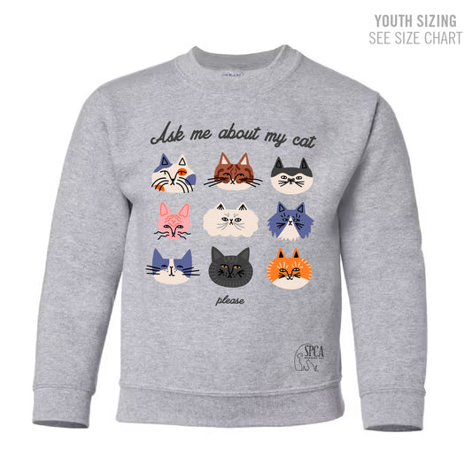 MH SPCA My Cat YOUTH Crewneck Sweatshirt (SPCAT016-18000B)