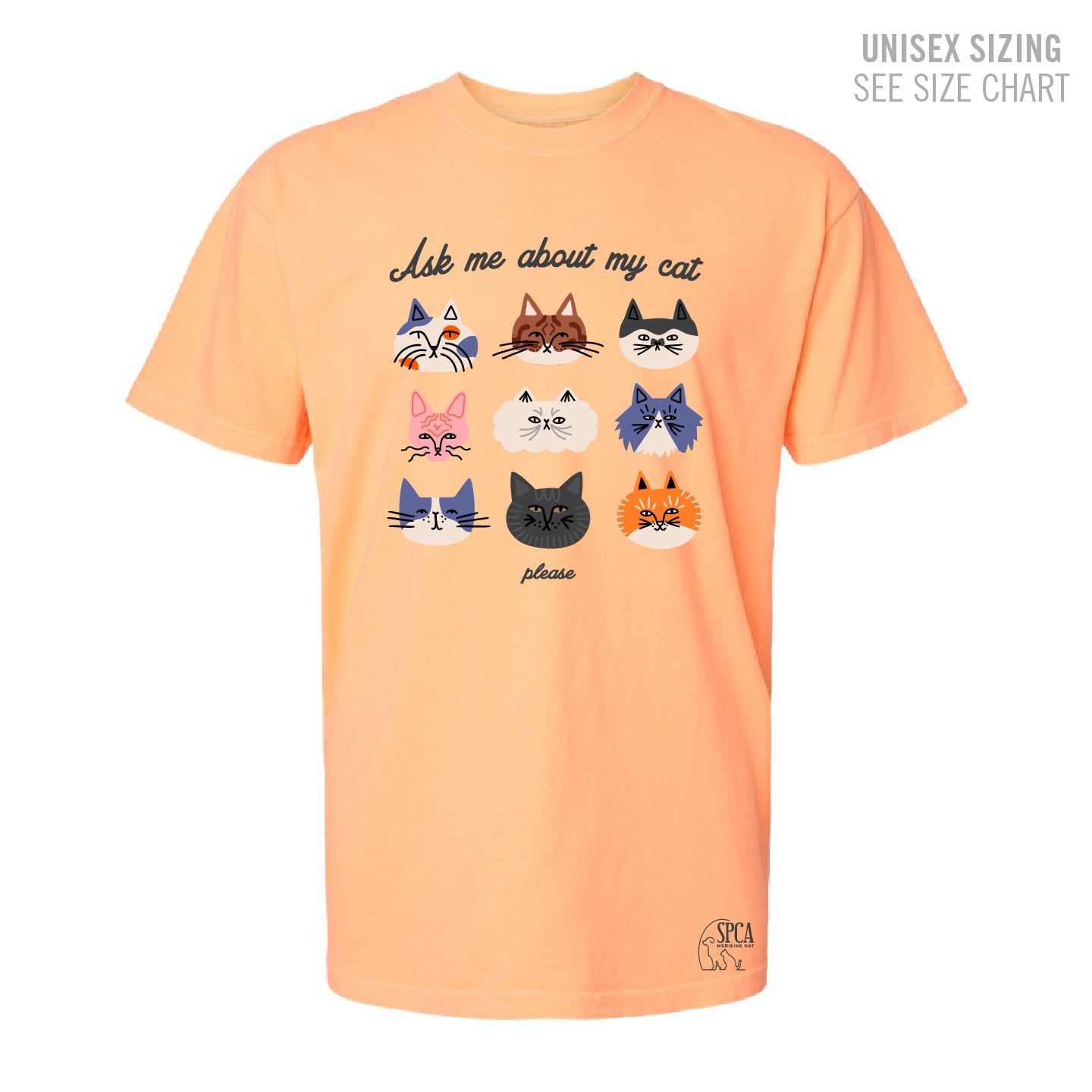 MH SPCA My Cat Retro Dyed Unisex Ringspun T-Shirt (SPCAT016-1717)