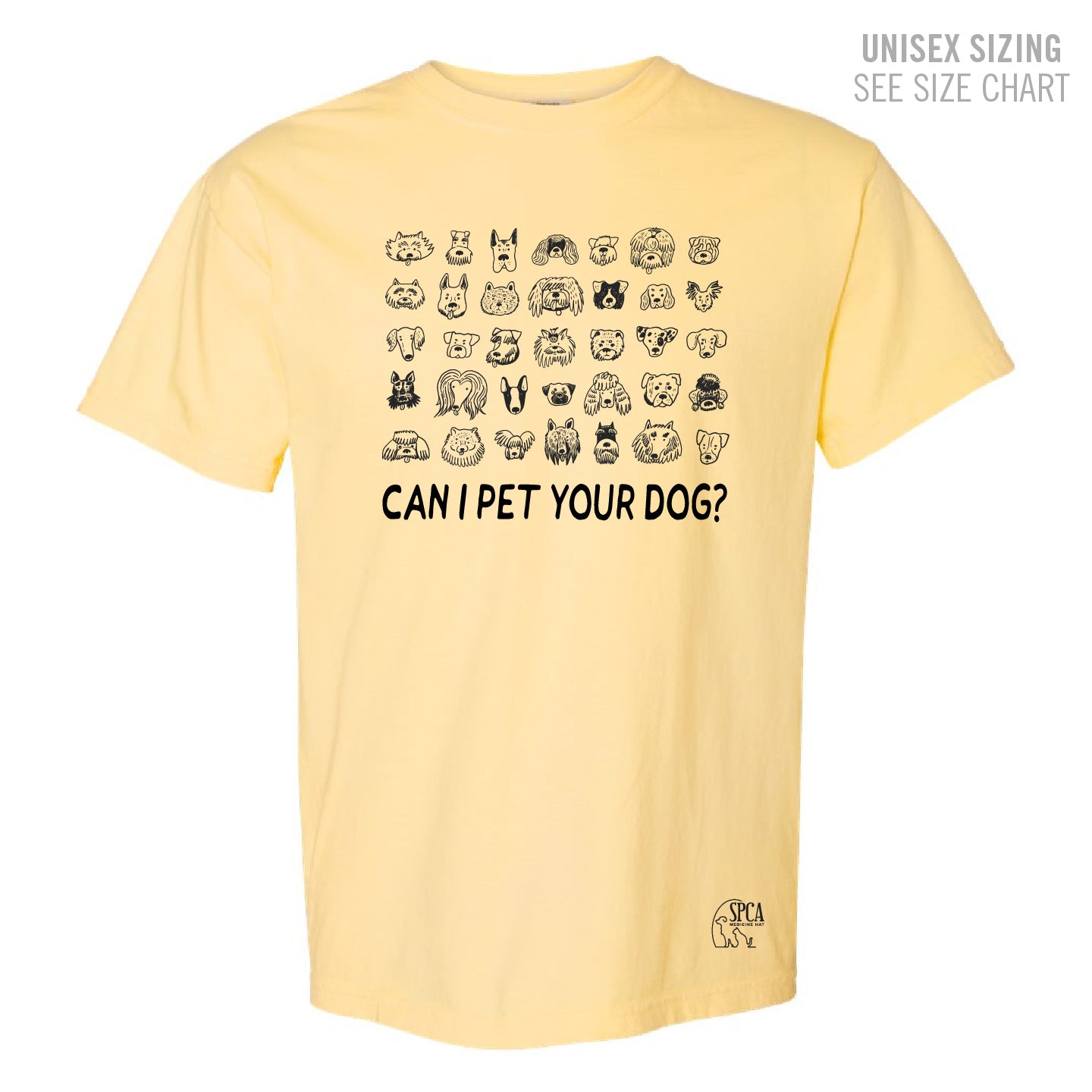 MH SPCA Dogs Retro Dyed Unisex Ringspun T-Shirt (SPCAT009/17-1717)