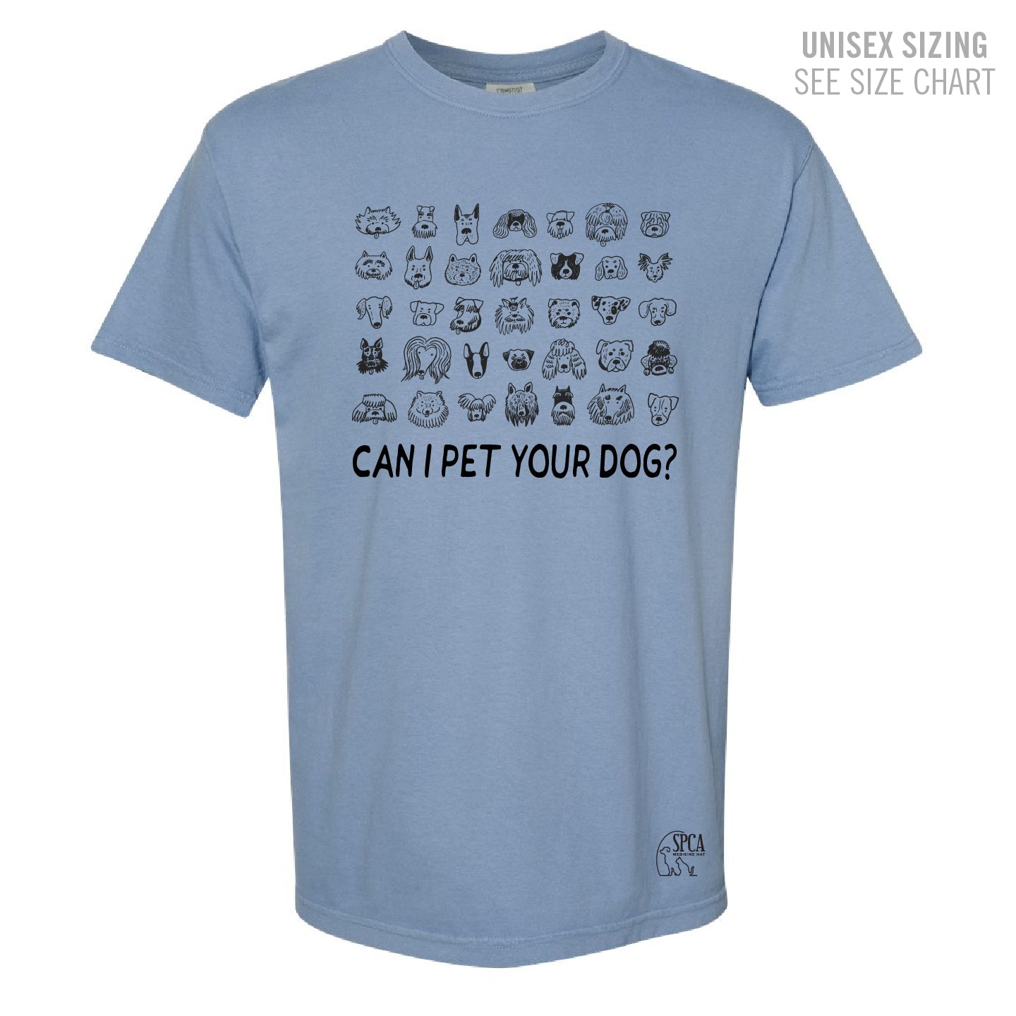 MH SPCA Dogs Retro Dyed Unisex Ringspun T-Shirt (SPCAT009/17-1717)