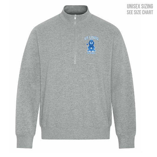 St. Louis School ADULT 1/2 Zip Sweatshirt w/pockets (STLST003-KOI2270)
