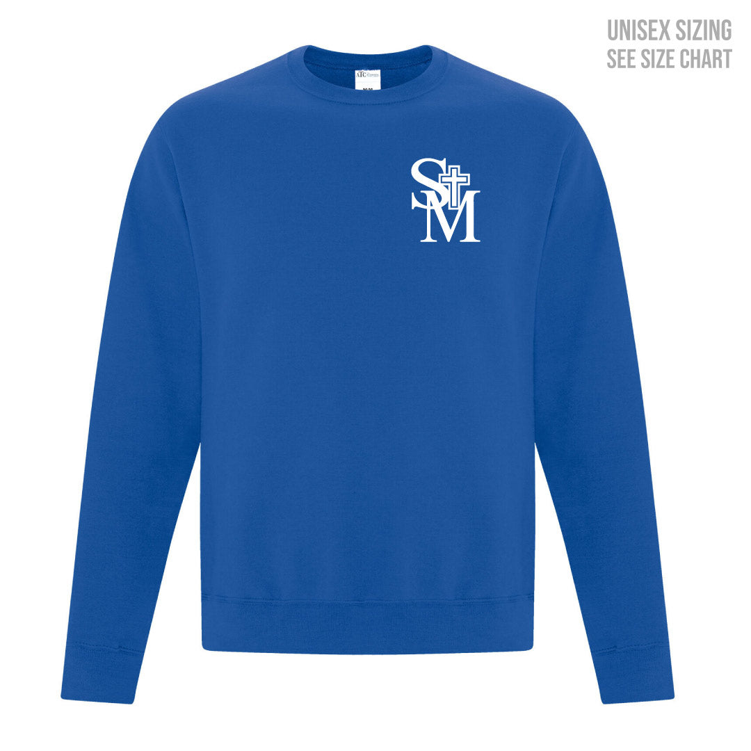 St. Michael's School ADULT Small Logo Crewneck Sweatshirt (SMST003-F2400)