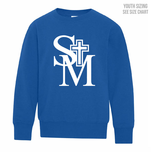 St. Michael's School YOUTH Crewneck Sweatshirt (SMST001-Y2400)