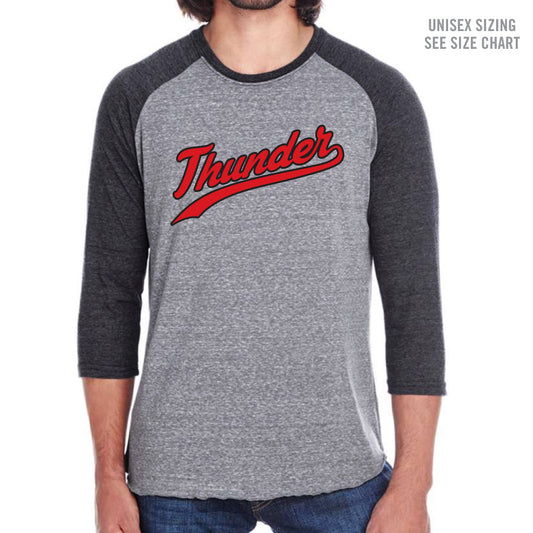 MH Thunder ADULT Triblend Baseball Tee (THT001-302G)