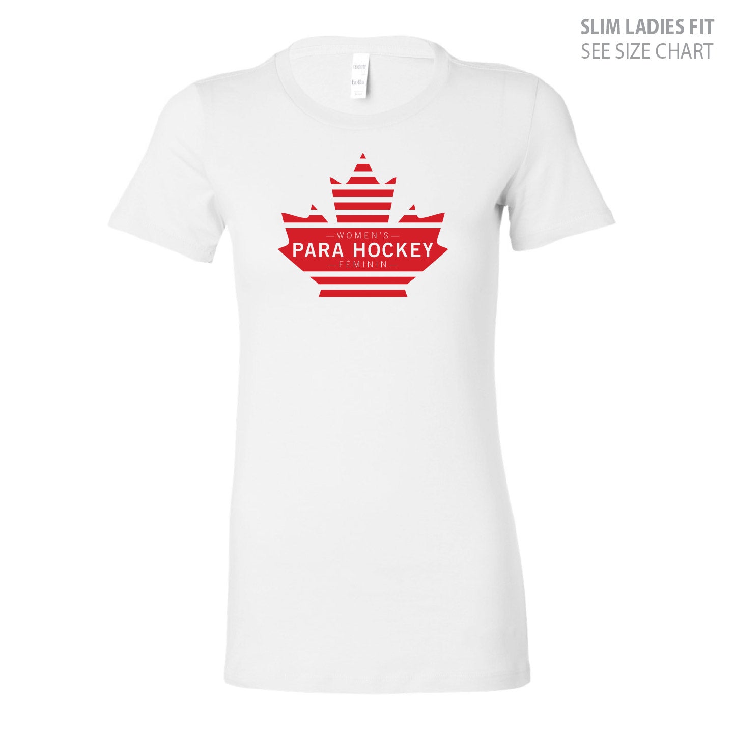 Women's Para Hockey Leaf Design LADIES T-Shirt (WPHT002-6004)