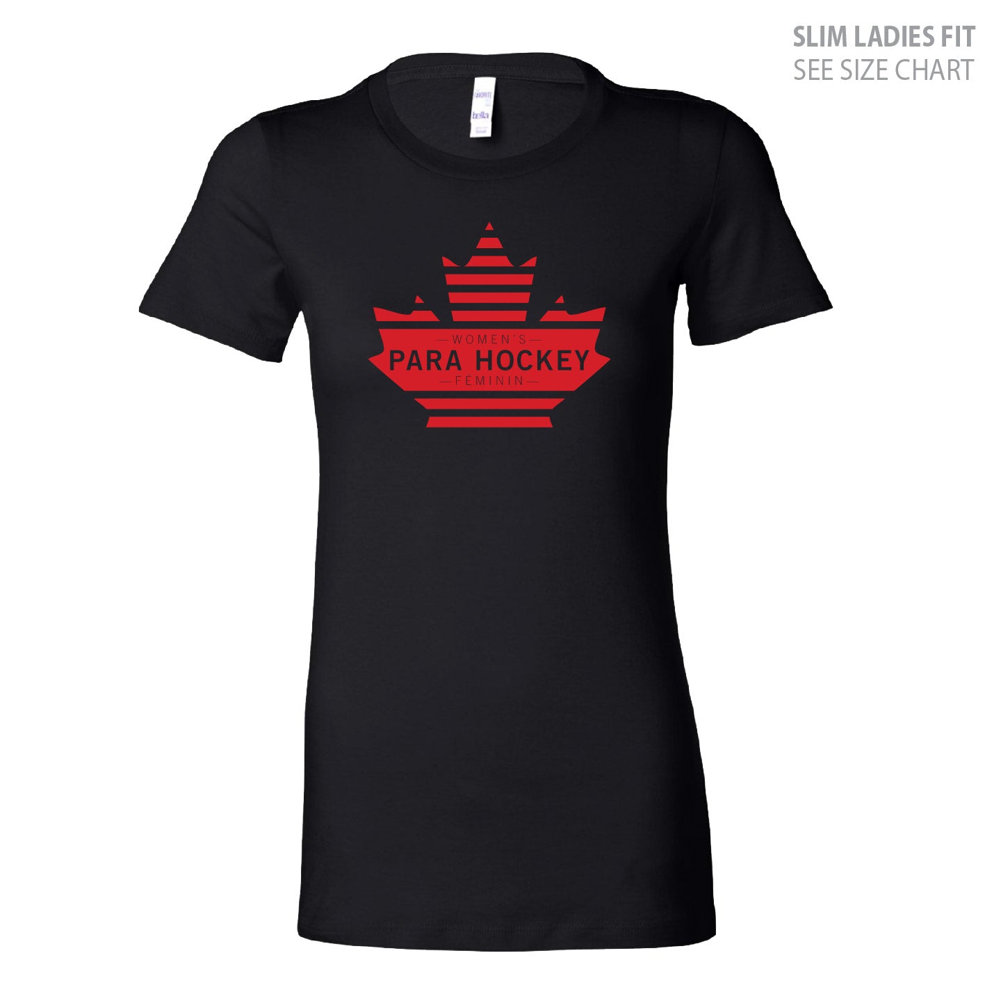 Women's Para Hockey Leaf Design LADIES T-Shirt (WPHT002-6004)