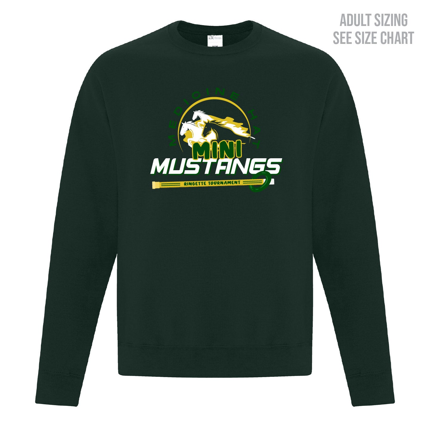 Mini Mustangs ADULT Crewneck Sweatshirt (MMHRAT002-F2400)