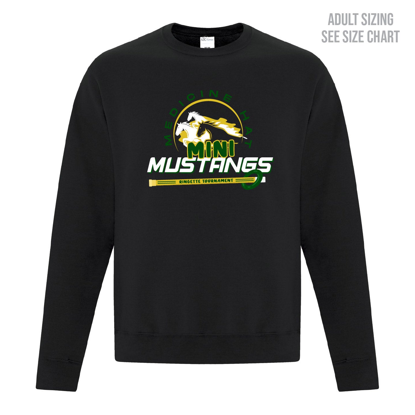 Mini Mustangs ADULT Crewneck Sweatshirt (MMHRAT002-F2400)