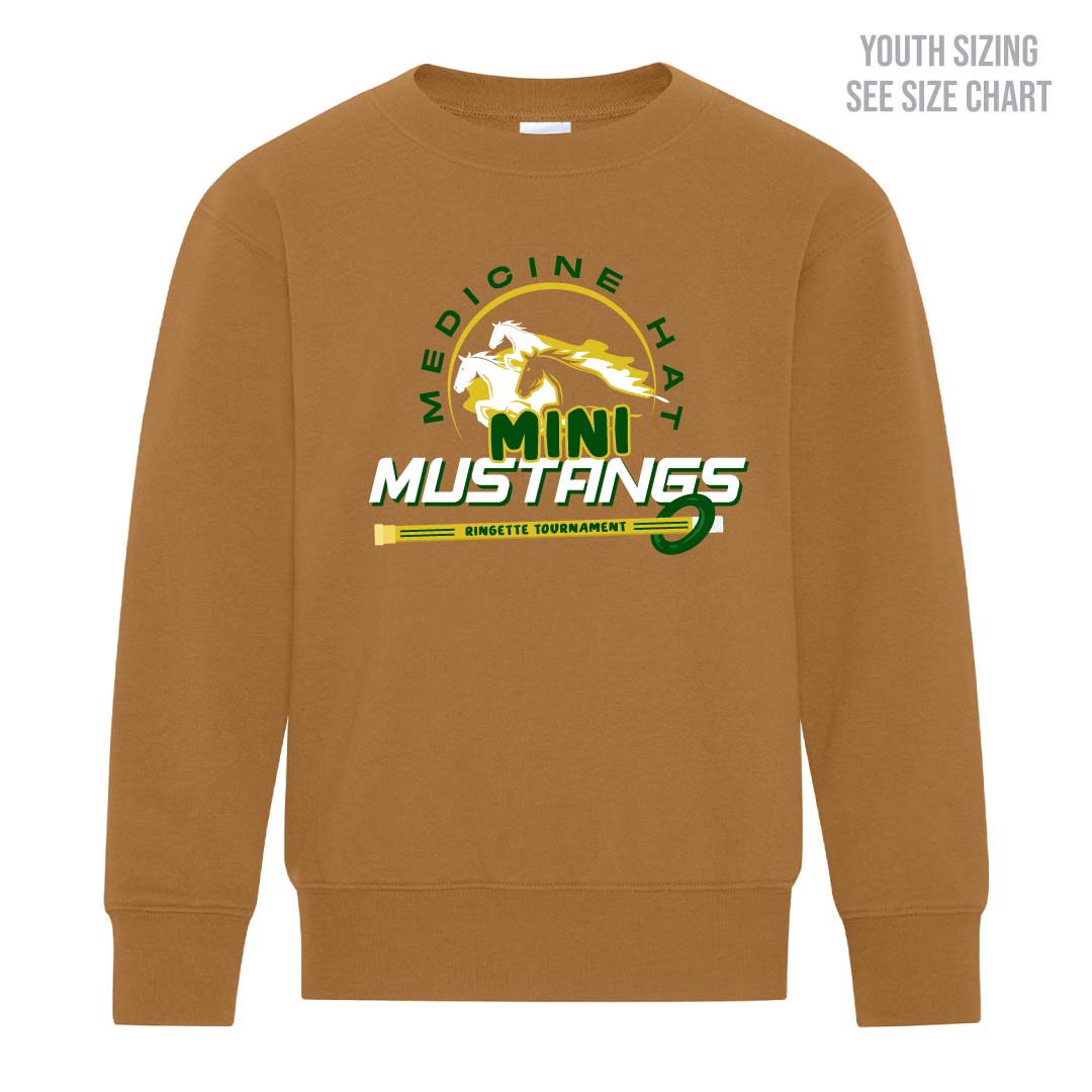 Mini Mustangs YOUTH Crewneck Sweatshirt (MMHRAT001-Y2400)