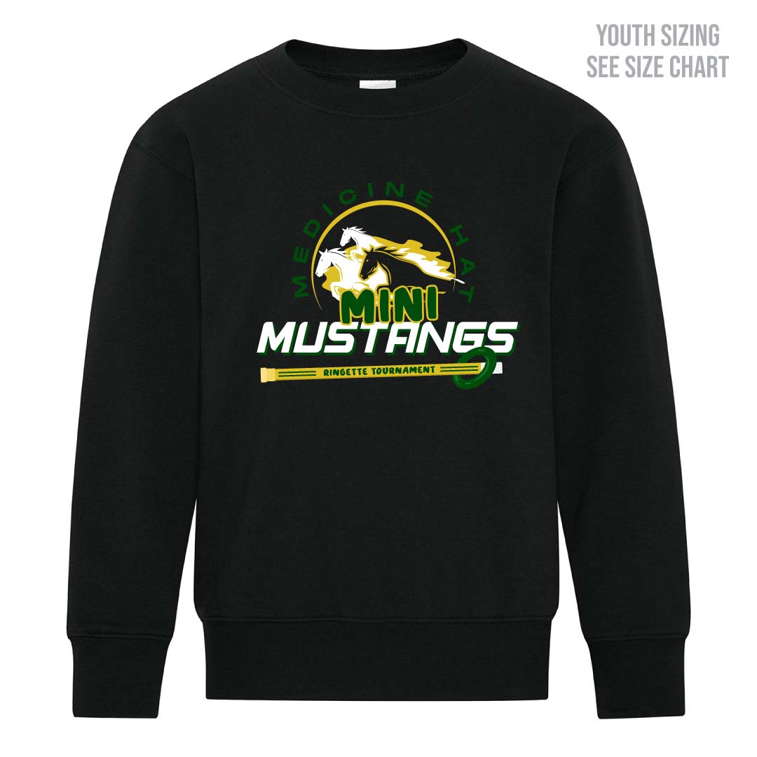 Mini Mustangs YOUTH Crewneck Sweatshirt (MMHRAT001-Y2400)