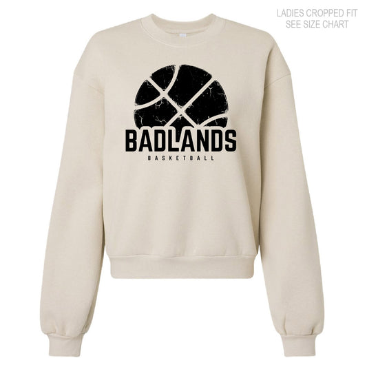 Badlands Basketball LADIES Cropped Crewneck Sweatshirt (BLBBT004-RF494)