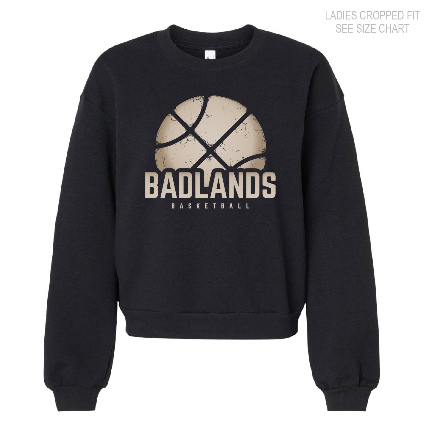 Badlands Basketball LADIES Cropped Crewneck Sweatshirt (BLBBT002-RF494)
