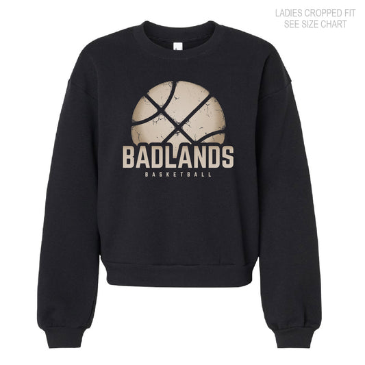 Badlands Basketball LADIES Cropped Crewneck Sweatshirt (BLBBT002-RF494)