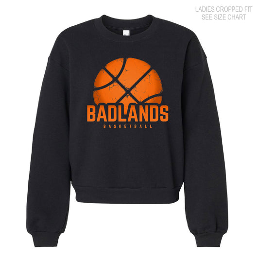 Badlands Basketball LADIES Cropped Crewneck Sweatshirt (BLBBT009-RF494)