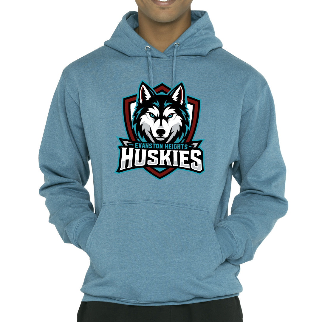 Evanston Heights Shield Unisex Pullover Hoodie (EHT001-ATCF6500)