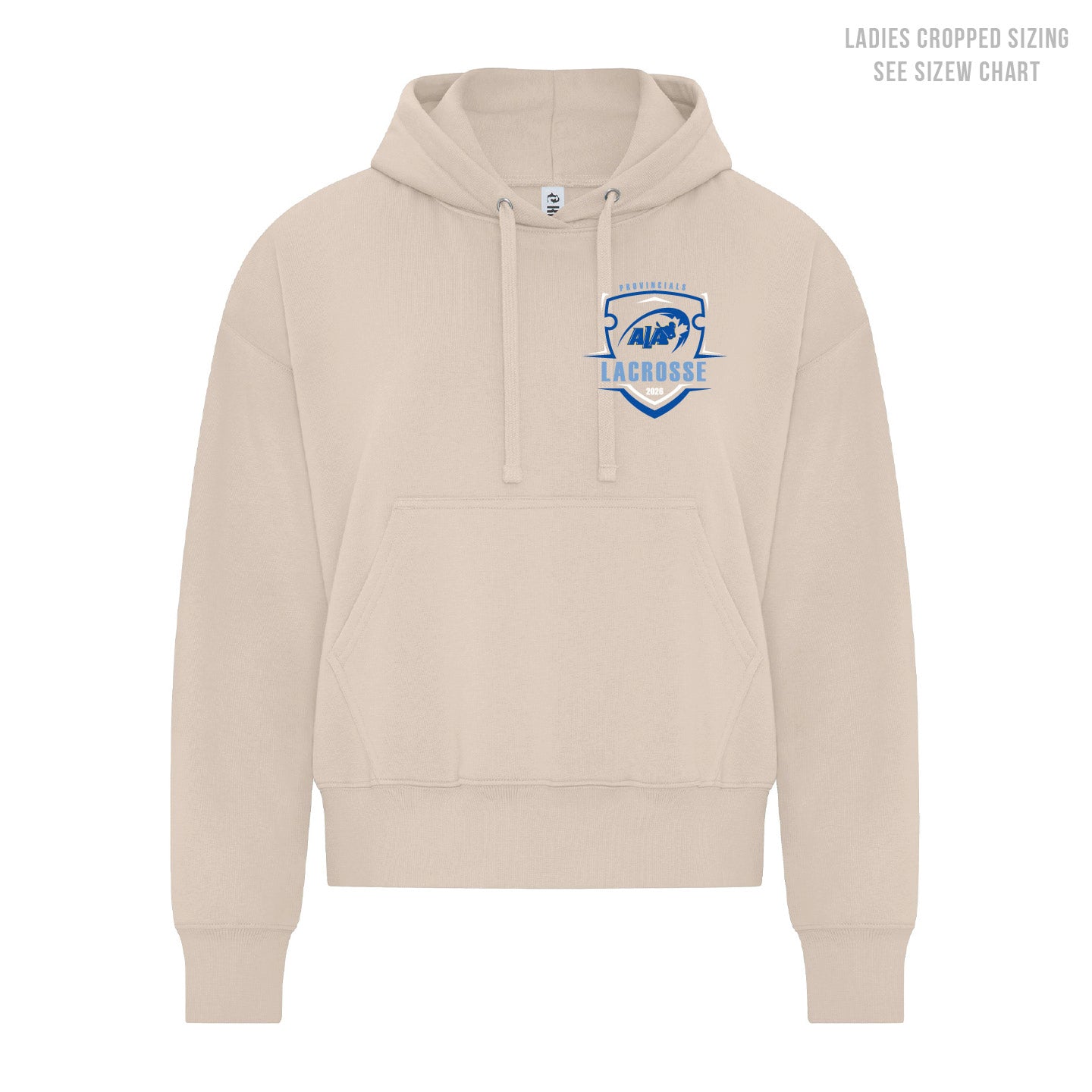 Lacrosse Provincials LADIES Cropped Hoodie (LCPRT003-KOI2250L)