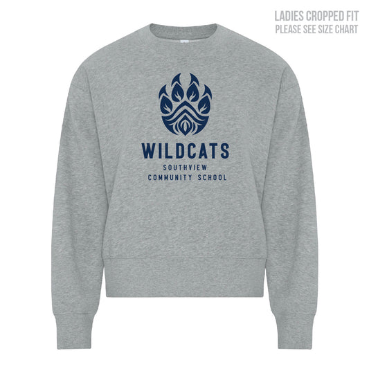 Southview School LADIES Cropped Crewneck Sweatshirt (SVST001-KOI2240L)