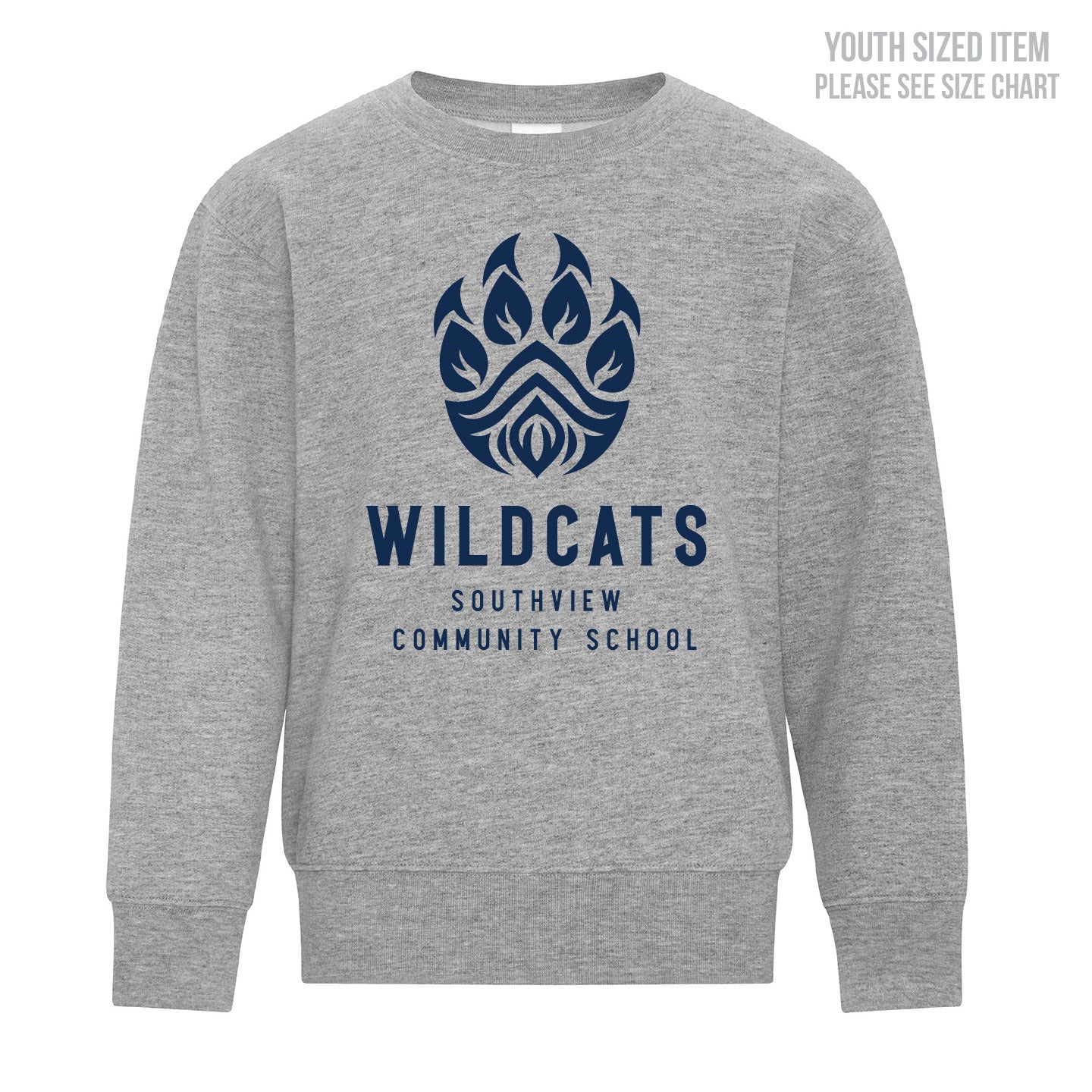 Southview School YOUTH Crewneck Sweatshirt (SVST001-Y2400)