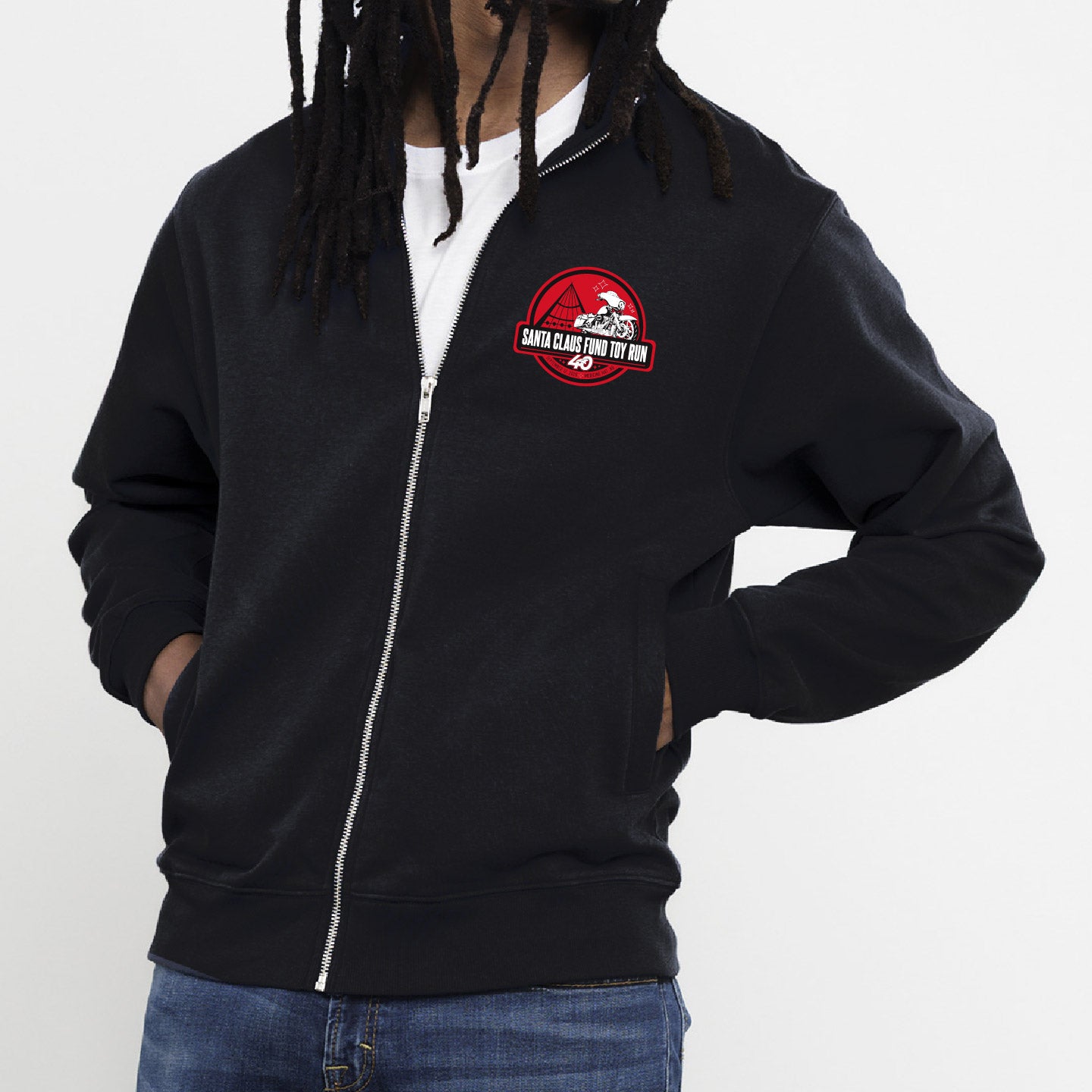 Santa Claus Fund Toy Run Unisex Zip Up Fleece Jacket (SCTRT001/002-KOI2275)