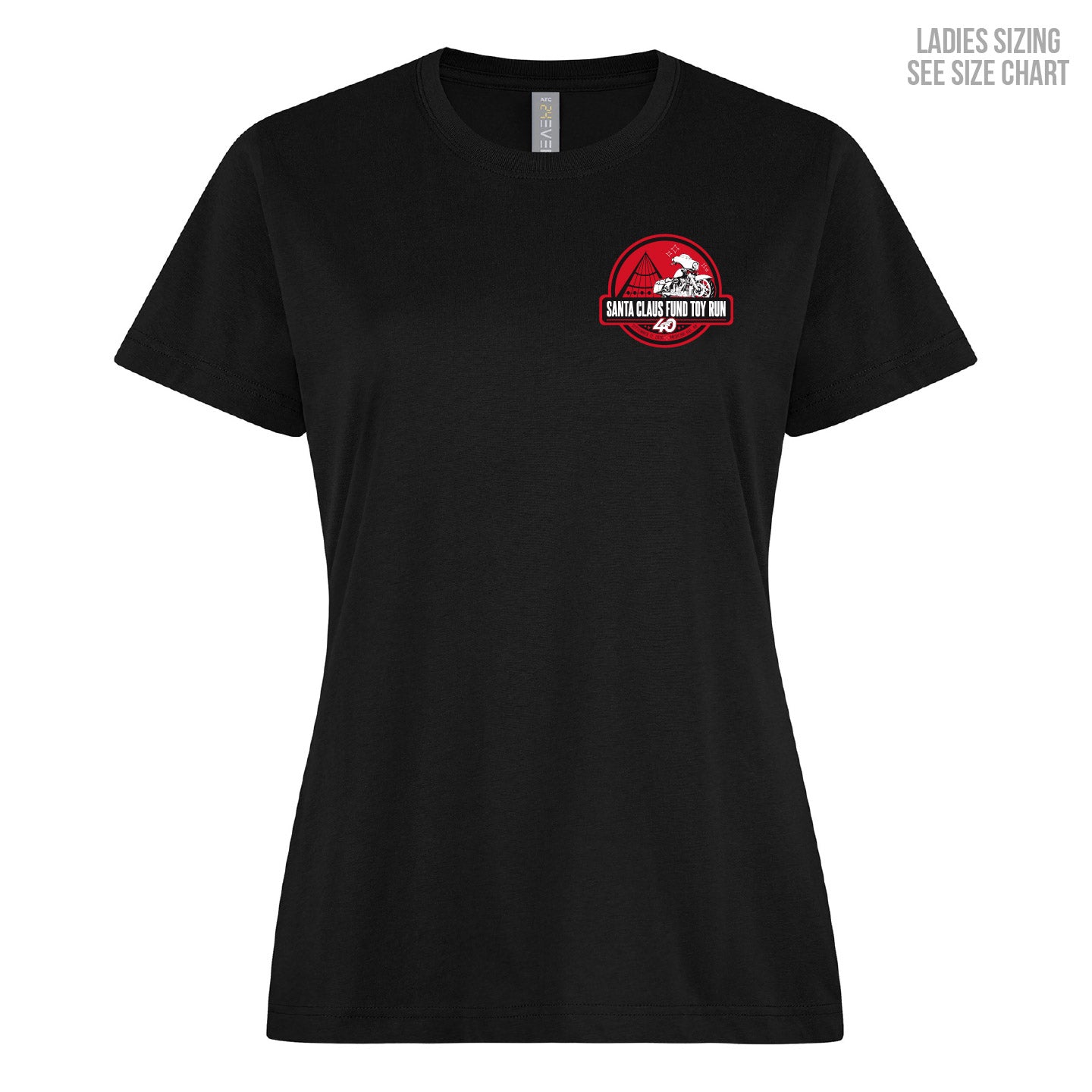 Santa Claus Fund Toy Run LADIES Ringspun T-Shirt (SCTRT003/004-24EVERL)