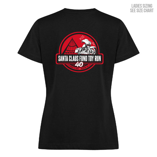 Santa Claus Fund Toy Run LADIES Ringspun T-Shirt (SCTRT003/004-24EVERL)