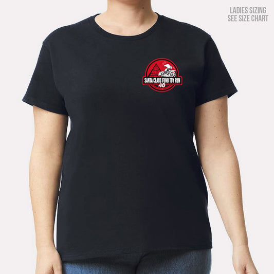 Santa Claus Fund Toy Run LADIES Ringspun T-Shirt (SCTRT003/004-24EVERL)