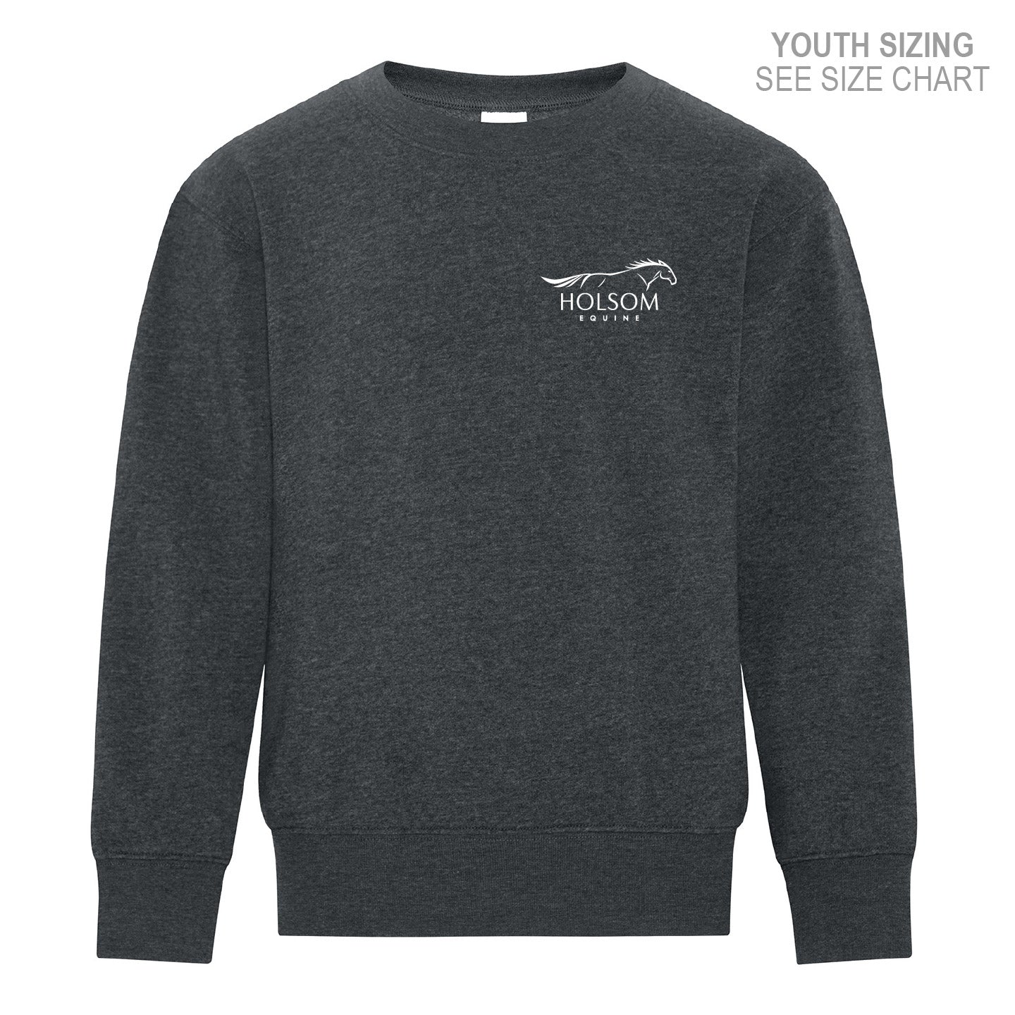 Holsom Equine YOUTH Crewneck Sweatshirt (HEQT001-18000B)