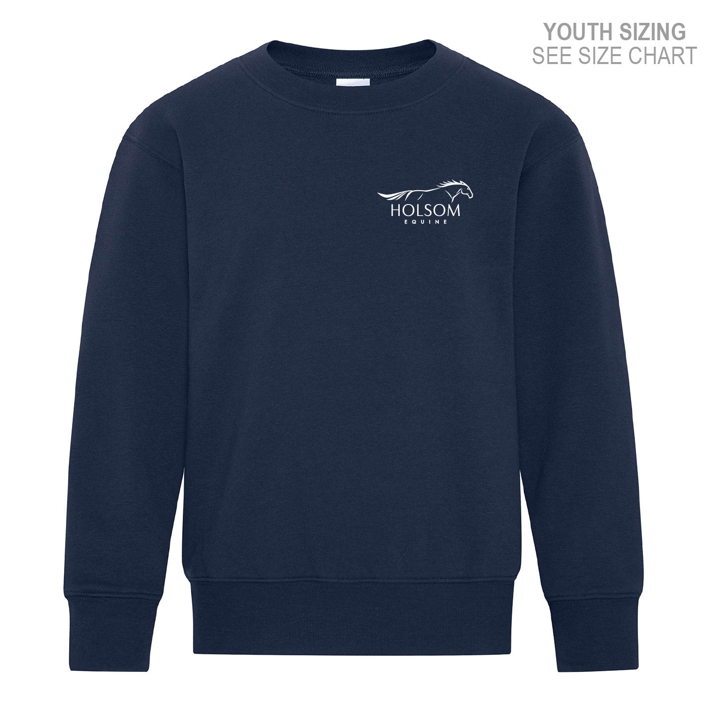 Holsom Equine YOUTH Crewneck Sweatshirt (HEQT001-18000B)