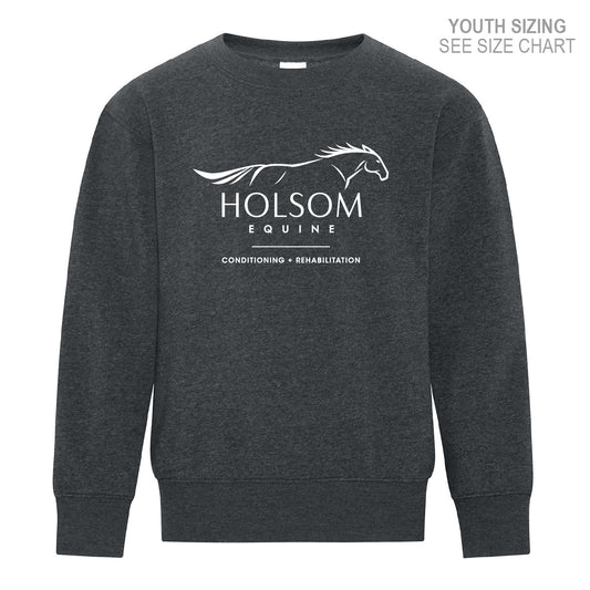 Holsom Equine YOUTH Crewneck Sweatshirt (HEQT002-18000B)