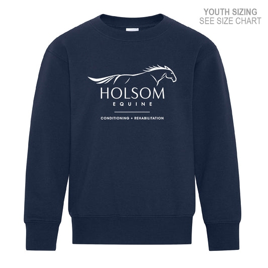 Holsom Equine YOUTH Crewneck Sweatshirt (HEQT002-18000B)