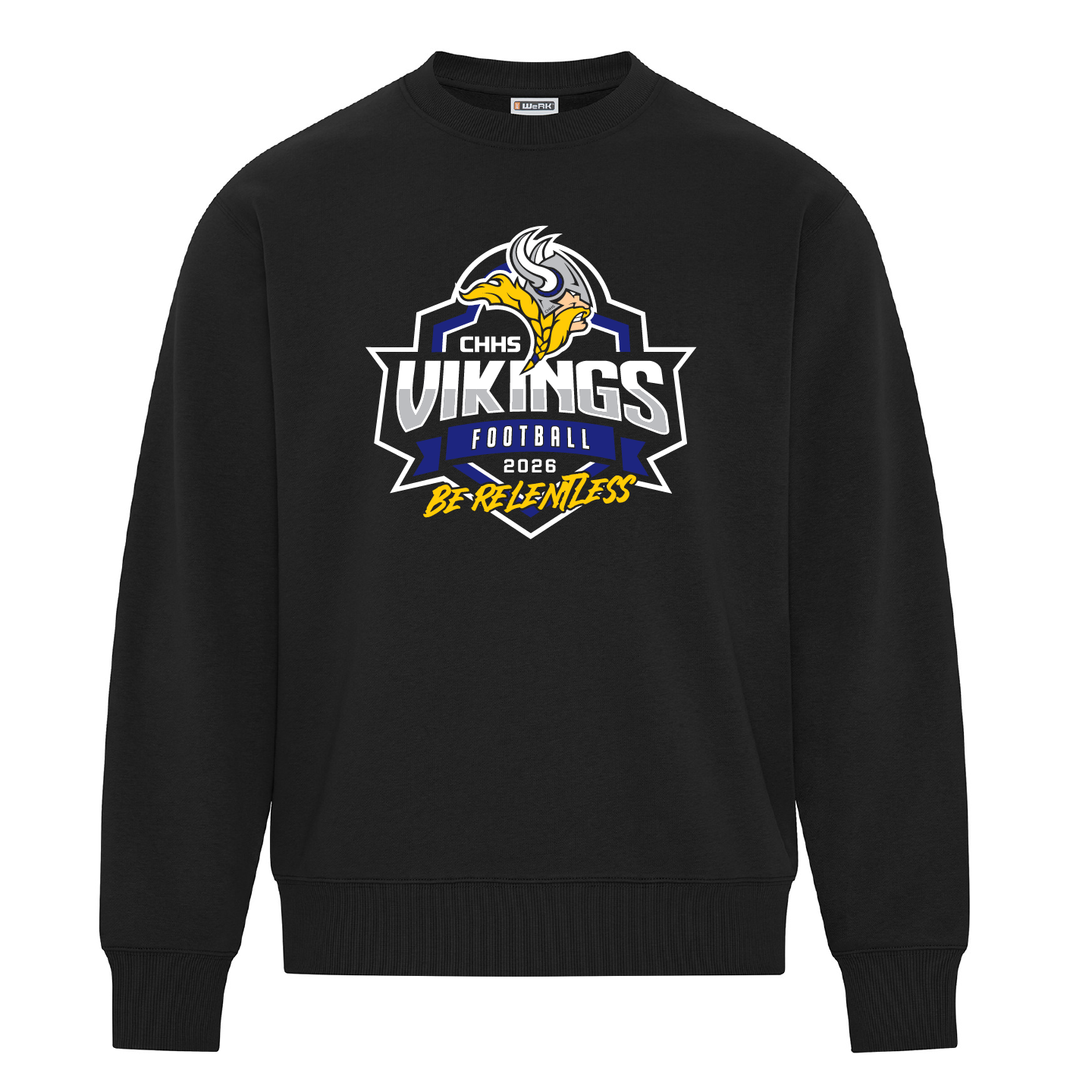 CHHS Jr. Vikings Football Unisex Heavyweight Crewneck Sweatshirt (CHJRFT001-WERK421)