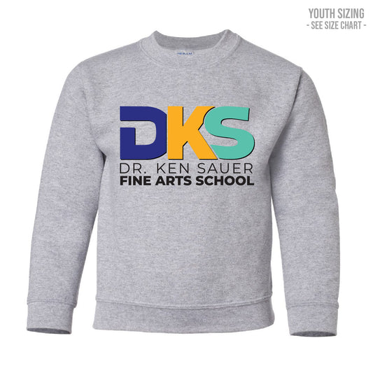 Dr. Ken Sauer Type Logo YOUTH Crewneck Sweatshirt (DKST008-18000B)