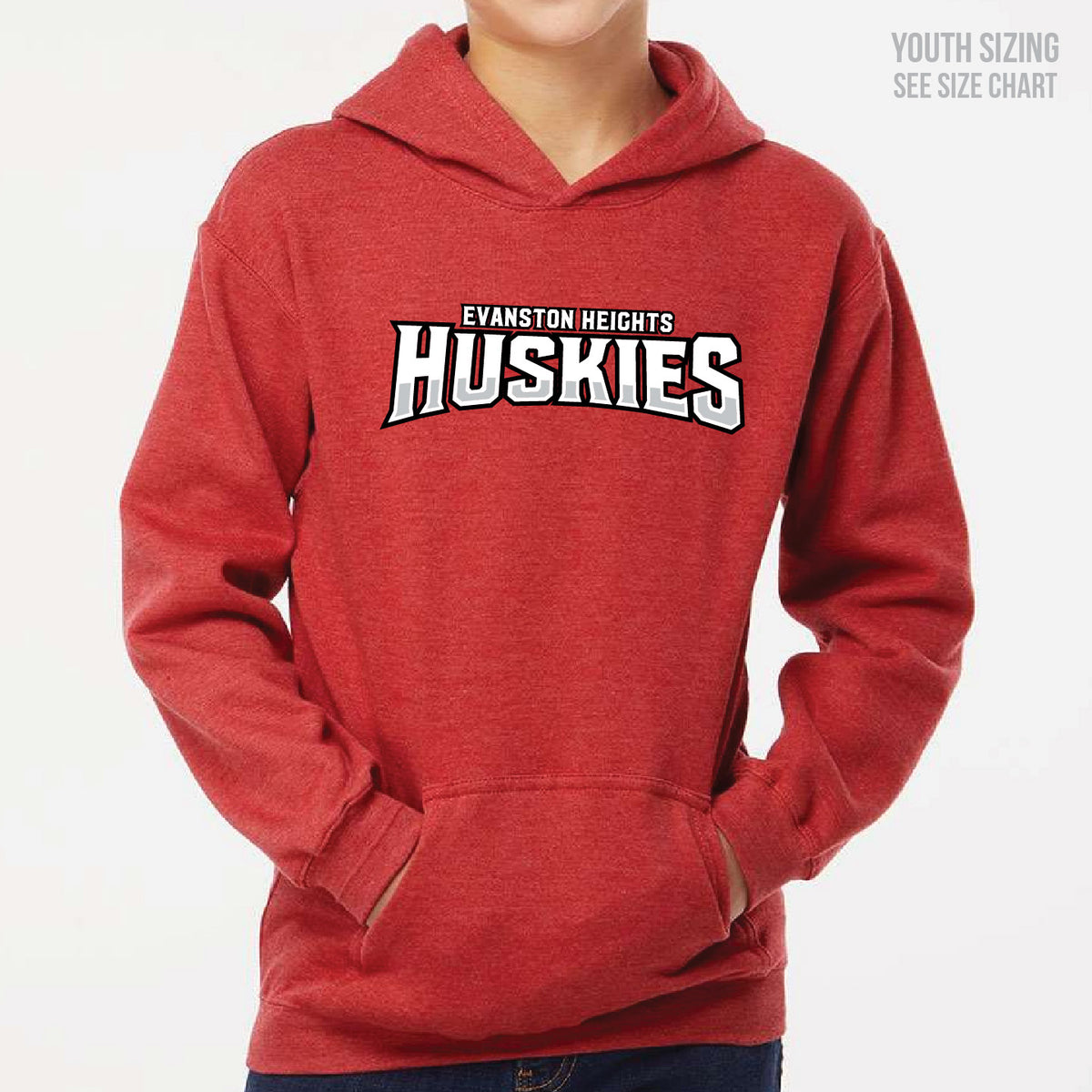Evanston Heights Logotype YOUTH Pullover Hoodie (EHT006-3322)