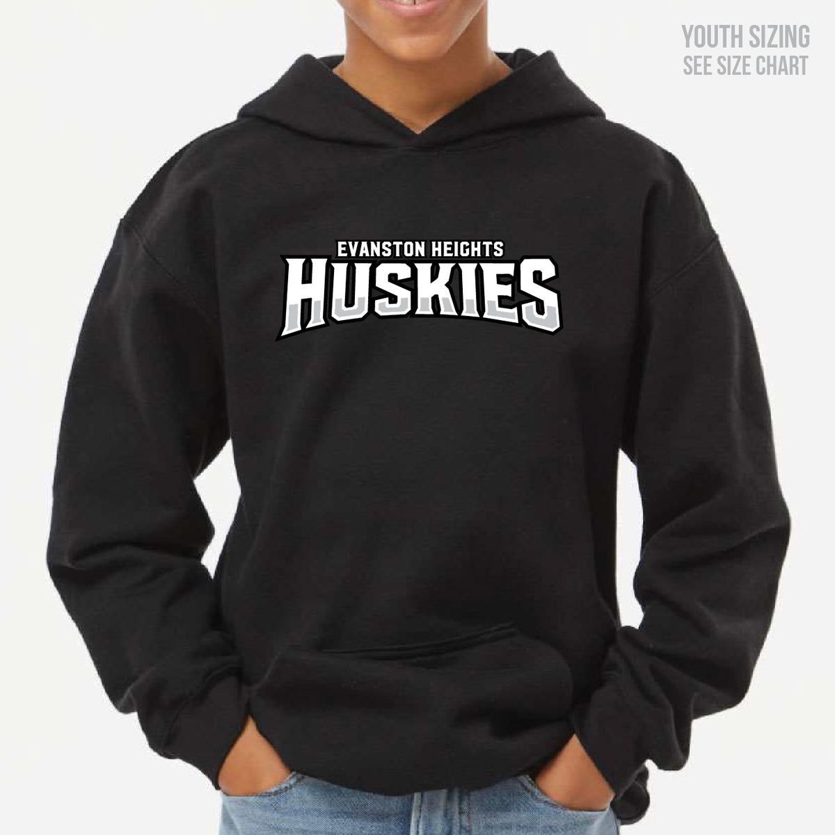 Evanston Heights Logotype YOUTH Pullover Hoodie (EHT006-3322)