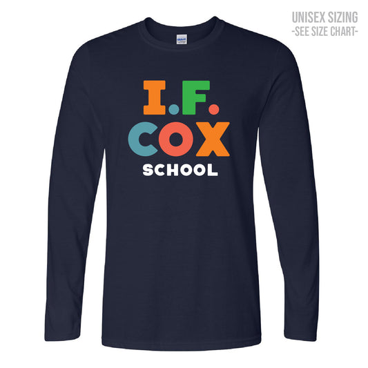 I.F. Cox School Type Design ADULT Longsleeve T-shirt (IFCT001-64400)